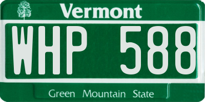 VT license plate WHP588
