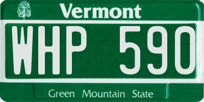 VT license plate WHP590