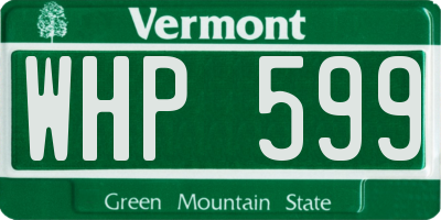 VT license plate WHP599
