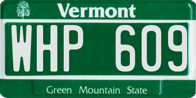 VT license plate WHP609