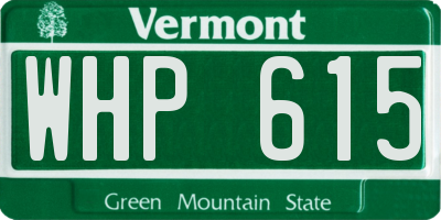 VT license plate WHP615
