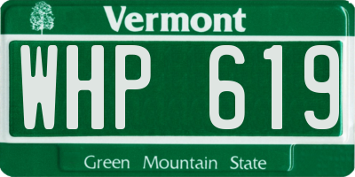 VT license plate WHP619