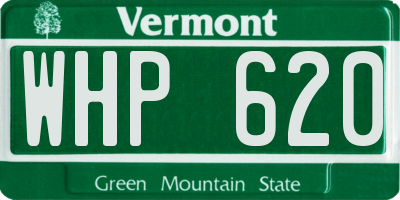VT license plate WHP620