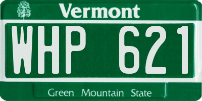 VT license plate WHP621