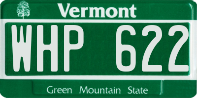 VT license plate WHP622