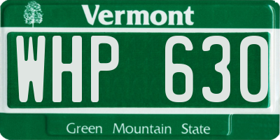 VT license plate WHP630
