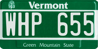 VT license plate WHP655