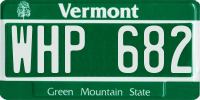 VT license plate WHP682