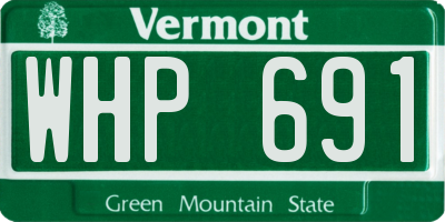 VT license plate WHP691
