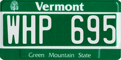 VT license plate WHP695