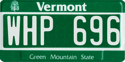 VT license plate WHP696