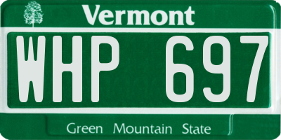 VT license plate WHP697