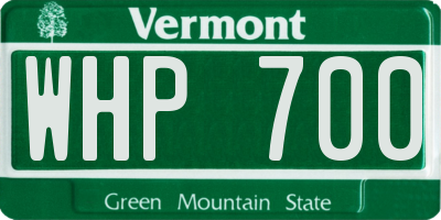 VT license plate WHP700