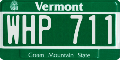 VT license plate WHP711