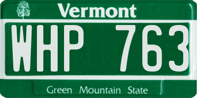 VT license plate WHP763