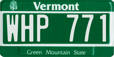 VT license plate WHP771