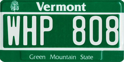 VT license plate WHP808