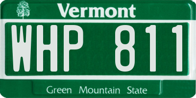 VT license plate WHP811