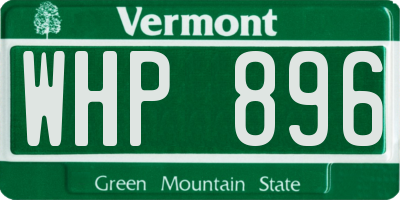 VT license plate WHP896
