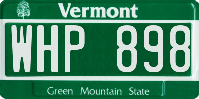 VT license plate WHP898