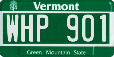 VT license plate WHP901