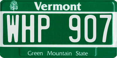 VT license plate WHP907