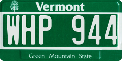 VT license plate WHP944