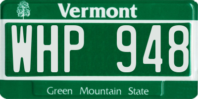 VT license plate WHP948