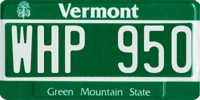 VT license plate WHP950