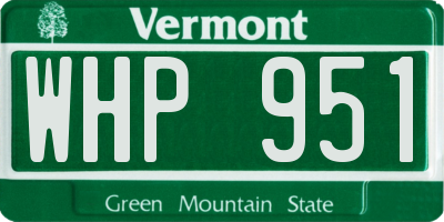 VT license plate WHP951