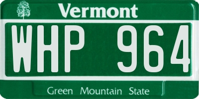 VT license plate WHP964