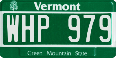 VT license plate WHP979
