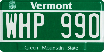 VT license plate WHP990