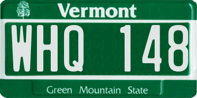 VT license plate WHQ148