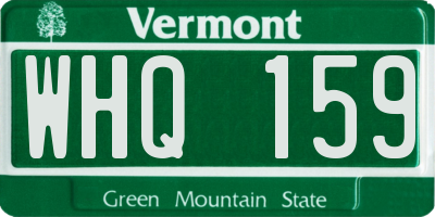 VT license plate WHQ159