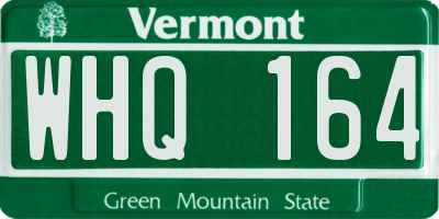 VT license plate WHQ164