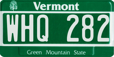 VT license plate WHQ282