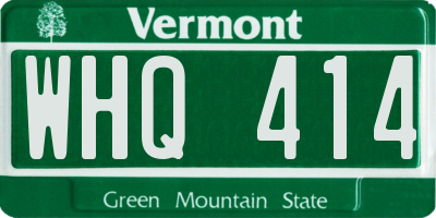 VT license plate WHQ414