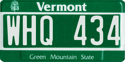 VT license plate WHQ434