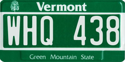 VT license plate WHQ438
