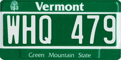 VT license plate WHQ479