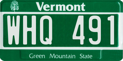 VT license plate WHQ491