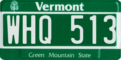 VT license plate WHQ513