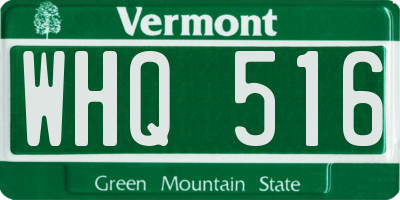 VT license plate WHQ516