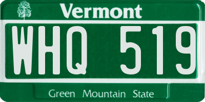 VT license plate WHQ519