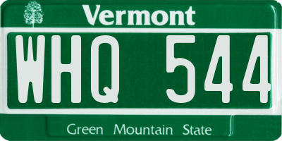 VT license plate WHQ544