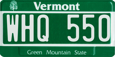 VT license plate WHQ550