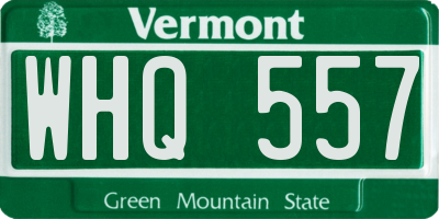 VT license plate WHQ557