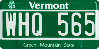 VT license plate WHQ565