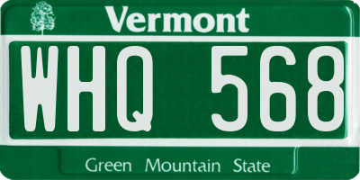 VT license plate WHQ568
